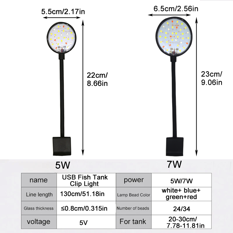 Lampa LED do akwarium USB, ośw – Aquarium Marine Light recenzja i cena
